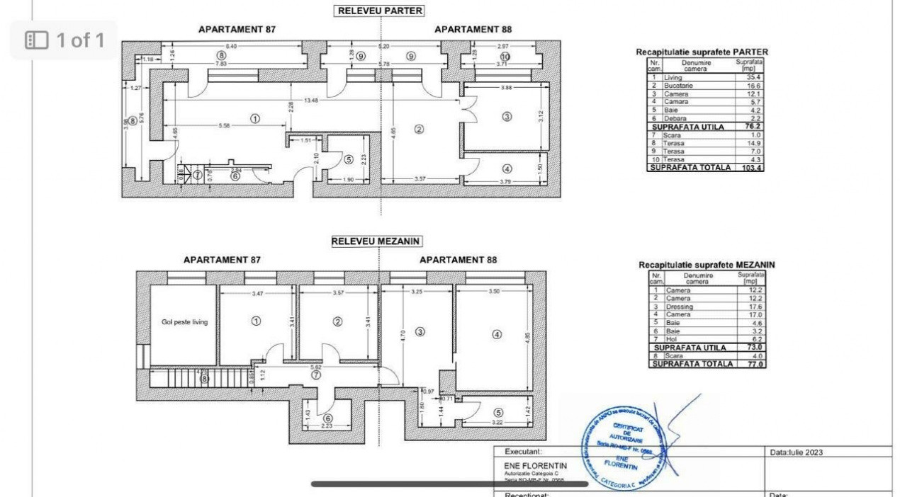  Duplex Parter 5 camere Cloud 9, 5 Rooms Groundfloor Duplex  Cloud 9 Aviatiei