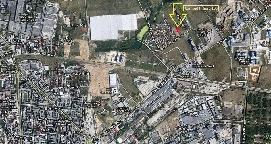 Vila de inchiriat Pipera Porsche Romania in spate la Cortina North