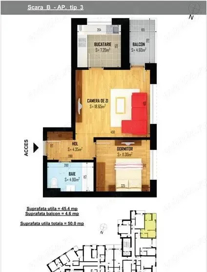 Apartament 2 camere Grozavesti Carrefour Orhideea  bloc nou  parcare 