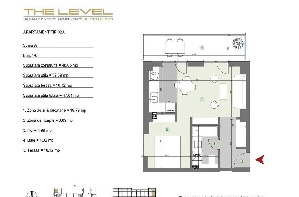Apartament 2 camere | The Level Apartments | Petrom City | Straulesti