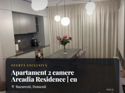 Apartament 2 camere Arcadia Residence | cu parcare | prima chirie |