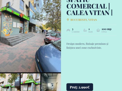 Spatiu comercial | Calea Vitan | langa piata | trafic | fost magazin alimentar