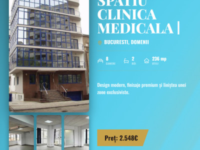 Spatiu clinica medicala | autorizat | 5 cabinete | receptie | garaj