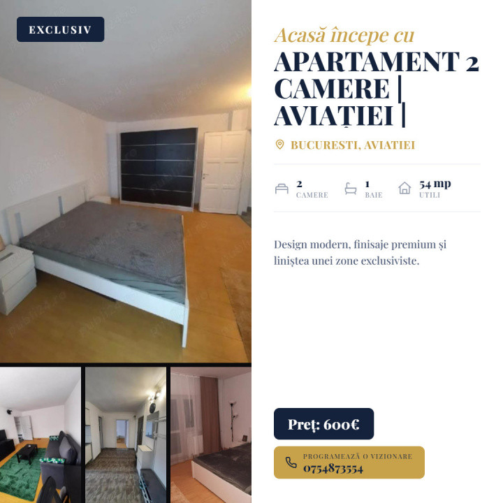 Apartament 2 camere | Aviației | renovat | 5 minute de metrou | 